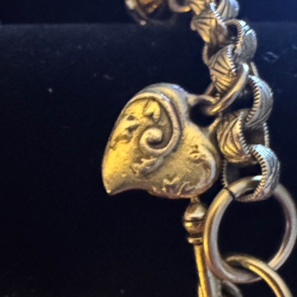 Vintage Gold Tone Amber Charm Bracelet - Picture 7 of 11